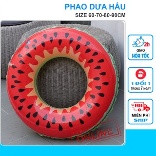 Phao bơi trẻ em, phao bơi người lớn, phao tròn hình quả dưa hấu
