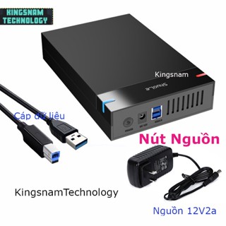 Box ổ cứng 3.5 inch Hộp đựng ổ cứng gắn ngoài có nút nguồn HDD Box 3.0 2.0 3.5" Sata chính hãng ShuoLe Box 3.5 inch