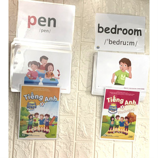 Thẻ flashcard tiếng anh i-learn smart start lớp 1, 2, 3, 4, 5 in 2 mặt có phiên âm