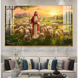 Tranh Tráng Gương Treo Tường "CÔNG GIÁO - ĐỨC CHÚA JESUS" In UV 5D Cao Cấp