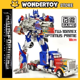 Mô hình transformers optimus prime tw-1022ex dotm robot biến hình xe container - hãng baiwei