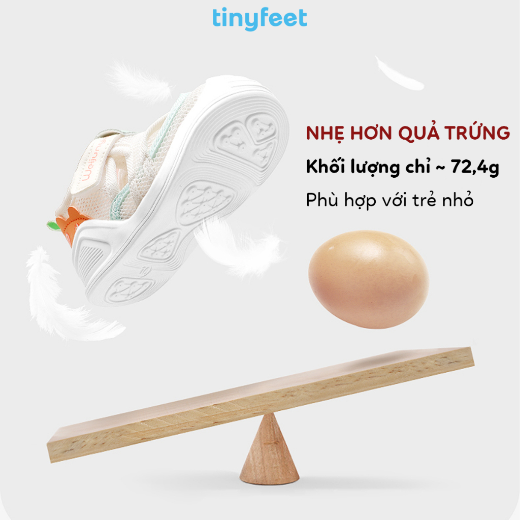 Giày Tập Đi Chống Bẹt Chân Mẫu Mới Hè 2025 TINYFEET WJ05 Thoáng Khí Cho Bé Trai Bé Gái 1-3 Tuổi | BigBuy360 - bigbuy360.vn