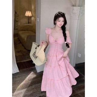 ĐÂM MAXI HAI DÂY CÁNH TIÊN BUỘC NƠ DÁNG DÀI VIỀN BÈO