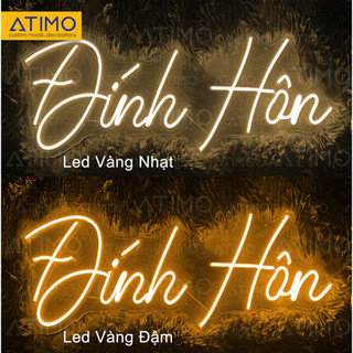 Chữ led thành hôn, tân hôn, đính hôn... trang trí đám cưới