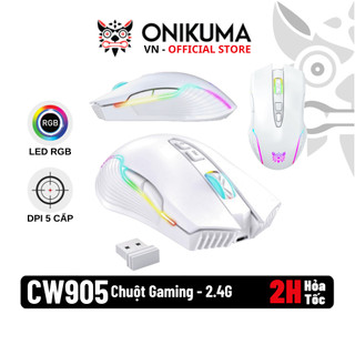 Chuột chơi game không dây onikuma cw905 - chuột cơ điều chỉnh dpi đèn rgb cho laptop pc