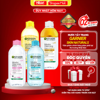 Nước Tẩy Trang Garnier Micellar Cleansing Water Dịu Nhẹ Dành Cho Mọi Loại Da 400ml