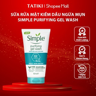 Sữa Rửa Mặt Simple Giúp Kiềm Dầu và Ngừa Mụn Hiệu Quả - Cho Da Dầu Mụn 150ml