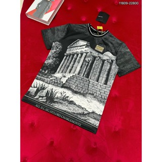 Áo Thun nam Dolce cao cấp họa tiết in hình 3D đính logo hot new