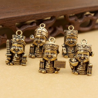 Tượng Đồng Thau Nguyên Chất 5 Ông Thần Tài Phương Nam,May Mắn-Tài Lộc, Làm Móc Đeo Chìa khóa