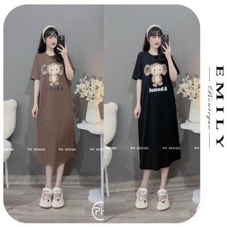 ĐẦM VÁY BẦU THIẾT KẾ DÁNG SUÔNG HIN HÌNH DỄ THƯƠNG MẶC ĐI LÀM ĐI CHƠI VẢI COTTON MỀM MÁT FRESIZE 867