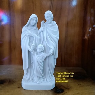Tượng Thánh gia thất (gia đình Thánh) mini 12cm màu trắng đá hàng vnxk cao cấp vichtoriaa