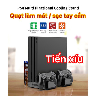 dock sạc ps4 pro/slim 3 in 1 làm mát sạc tay cầm đế dựng máy Ps4 Pro tản nhiệt Ps4 Slim