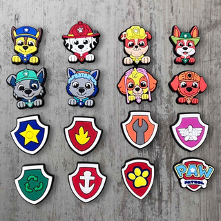 Nút cài sticker,jibbitz dẻo 2d chó cứu hộ trang trí dép cross bé trai ,dép sục,dép tổ ong - sẵn nút