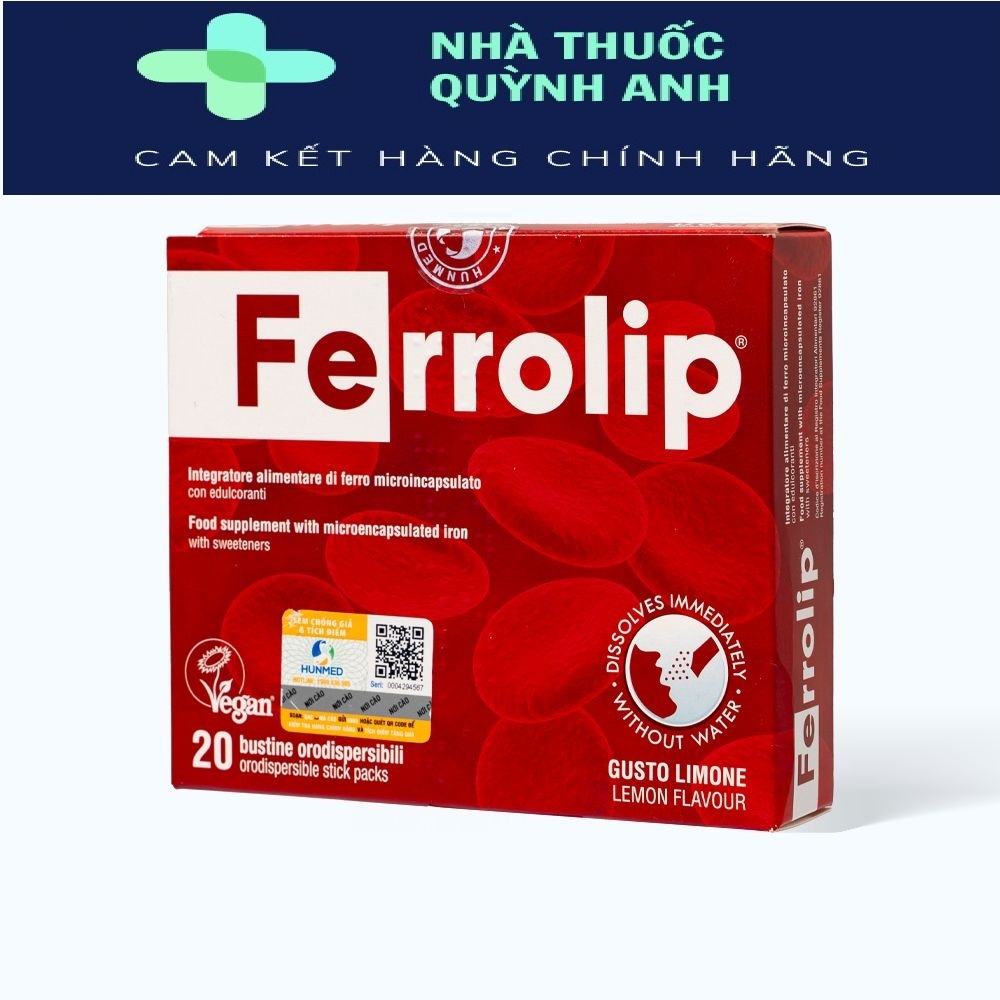 Sắt bầu, Sắt sinh học Ferrolip liposome bổ sung sắt cho mẹ bầu người thiếu máu thiếu sắt_Chính hãng