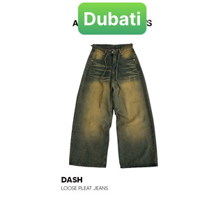 QUẦN BAGGY JEANS ỐNG RỘNG LOE THẮT LƯNG FORM TO UNISEX NAM NỮ PHONG CÁCH HOT TREND - DUBATI FASHION