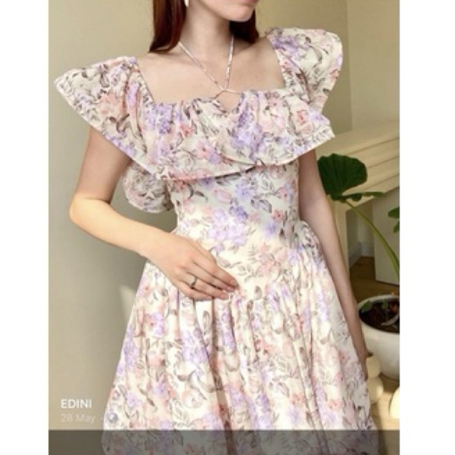 đầm voan hoa EDINI