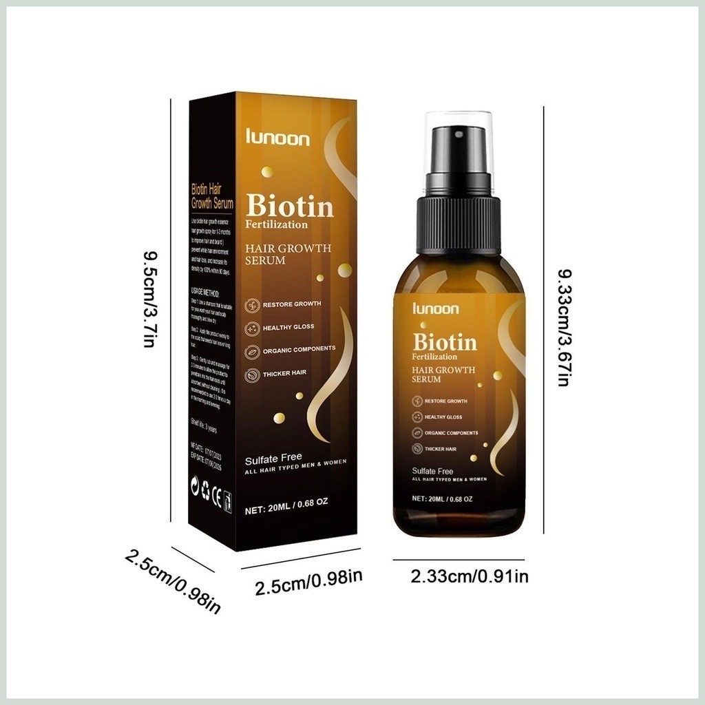 Tinh Chất Mọc Tóc Biotin Lunoon - Serum Tóc Lunoon Nuôi Dưỡng Nang Tóc,Mọc Tóc Nhanh, Chắc Khoẻ, Mượt Mà