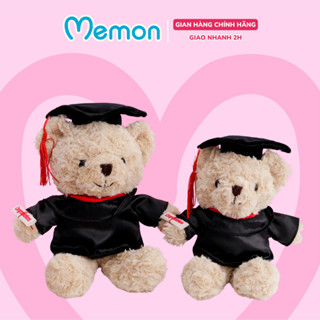 Gấu bông tốt nghiệp teddy head áo lụa thú nhồi bông gấu cử nhân lông xoắn mềm mịn cao cấp