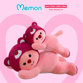 Gấu bông hải ly loopy cosplay lotso nằm đáng yêu cao cấp memon