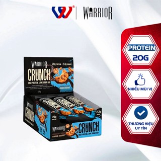 Hộp 12 bánh protein bar Warrior Crunch chính hãng