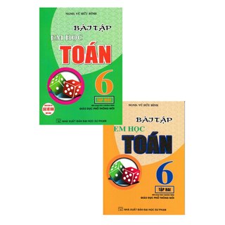 Sách Bổ Trợ - Combo Bài Tập Em Học Toán Lớp 6 - Tập 1+2 (Biên Soạn Theo Chương Trình Mới) - HA