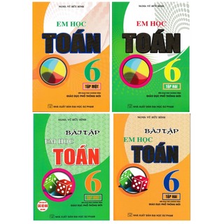 Sách - Combo Em Học Toán Lớp 6 + Bài Tập - Theo Chương Trình Giáo Dục Phổ Thông Mới (Bộ 4 Cuốn)- Newshop