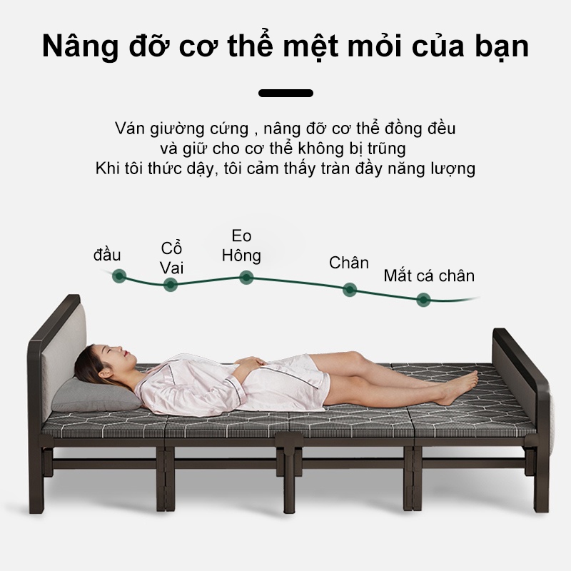 MY Giường Gấp Văn Phòng khung sắt 1m9 Giường Gấp Gọn Thông Minh đa năng 2 người nằm chắc chắn | BigBuy360 - bigbuy360.vn