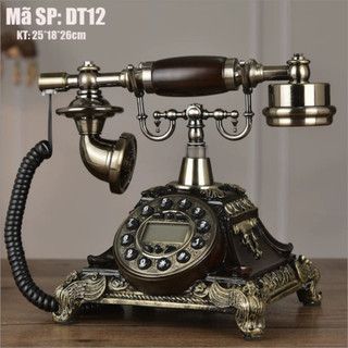 Điện thoại bàn không dây LẮP SIM DI ĐỘNG kiểu cổ độc đáo DT12 - Điện thoại giả cổ cao cấp nghe gọi rõ