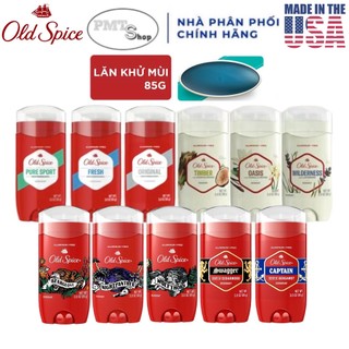 (NK Mỹ) Lăn khử mùi Old Spice 85g sáp xanh Wilderness Oasis Nightpanther Swagger Captain Bearglove Pure Sport Fresh