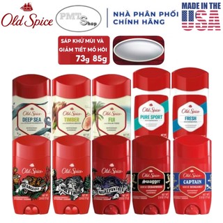 (NK Mỹ) Lăn khử mùi Old Spice 73g (Sáp trắng) Bearglove / Timber / Fiji / Wolfthorn / Captain / Swagger / Deep Sea 85g