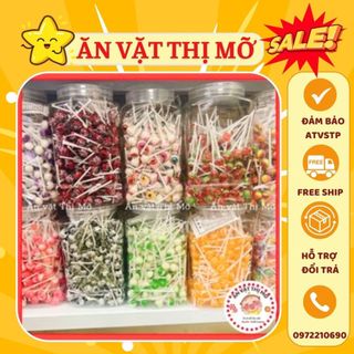 Hộp 200 cây kẹo mút mini nhiều vị trái cây thơm ngon dành cho bé yêu