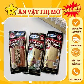 Tăm cay đen đặc biệt vị trẻ em - snack hình tăm cay đen thơm ngon giòn tan đậm vị