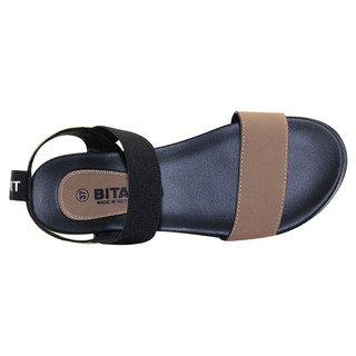 Sandal đế bằng nữ Bita's SYN.187 (Đen + Kem + Rêu)
