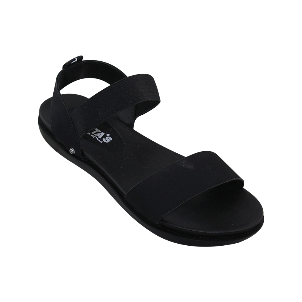 Sandal đế bằng nữ Bita's SYN.187 (Đen + Kem + Rêu)