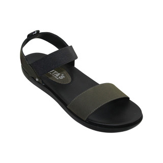 Sandal đế bằng nữ Bita's SYN.187 (Đen + Kem + Rêu)