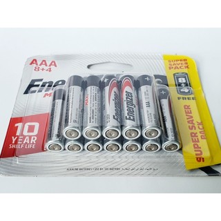 Pin AAA Energizer Alkaline LR03 E92 BP-8+4 (Vỉ 12 Viên) - Toppin