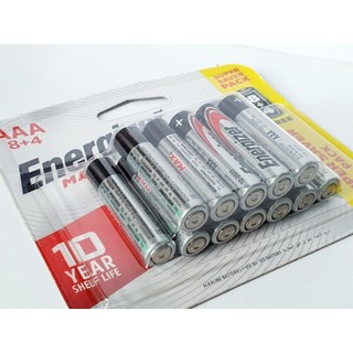 Pin AAA Energizer Alkaline LR03 E92 BP-8+4 (Vỉ 12 Viên) - Toppin