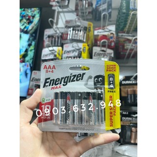 Pin AAA Energizer Alkaline LR03 E92 BP-8+4 (Vỉ 12 Viên) - Toppin