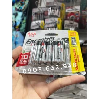 Pin AAA Energizer Alkaline LR03 E92 BP-8+4 (Vỉ 12 Viên) - Toppin