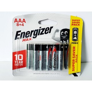 Pin AAA Energizer Alkaline LR03 E92 BP-8+4 (Vỉ 12 Viên) - Toppin