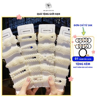 Kẹp tóc ngọc trai phong cách Hàn Quốc siêu đáng yêu - Hàng loại 1