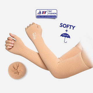 Set 2 Đôi Ông Tay Chống Nắng Găng Tay đi Nắng T&T Bông Xù Ủ Kem Công Nghệ Chống Nắng 50+ UPF