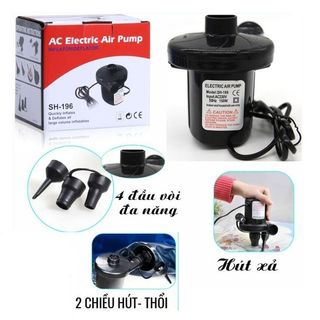 Bơm điện 2 chiều dùng cho bơm ghế hơi, đệm, phao bơi, nhà bóng hơi, dụng cụ bơm hơi cao cấp