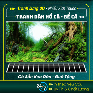 Tranh dán bể cá có sẵn keo - decal dán hồ cá