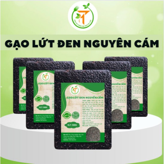 Gạo lứt đen nguyên cám HTfood dẻo mềm, gạo lức ăn kiêng giảm cân, healthy eatclean thực dưỡng 1kg