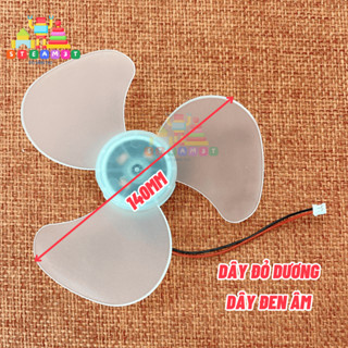 Quạt motor không chổi than mini 5V - 6V - 9V - 12V đường kính 140mm tốc độ 2300 RPM chế quạt mini - LK0291