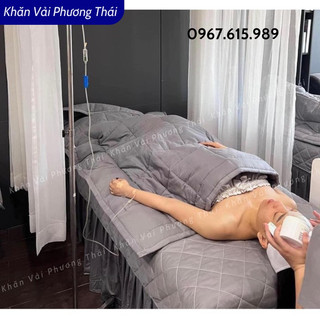 Chăn đắp spa, chăn spa cottton trần bông 2 lớp, kt 120*180cm