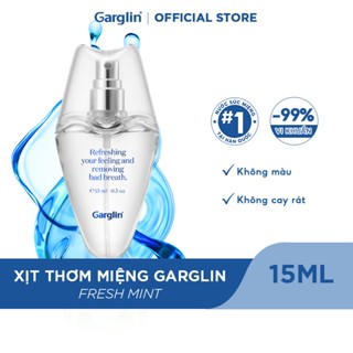 Xịt thơm miệng sảng khoái bạc hà Garglin Fresh mint dạng chai xịt hình môi 15ml