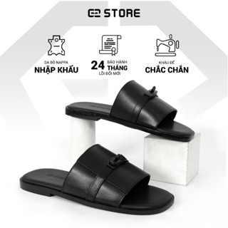 Dép hm nam G2 Hamana kiểu dép quai ngang da bò đế phíp dáng sandal đi biển dép hermes thời trang cao cấp