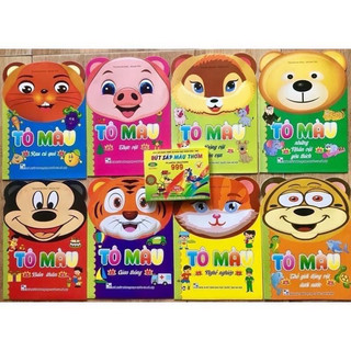 Sách - tập tô màu cho bé từ 3- 4 tuổi - 8 quyển tô màu